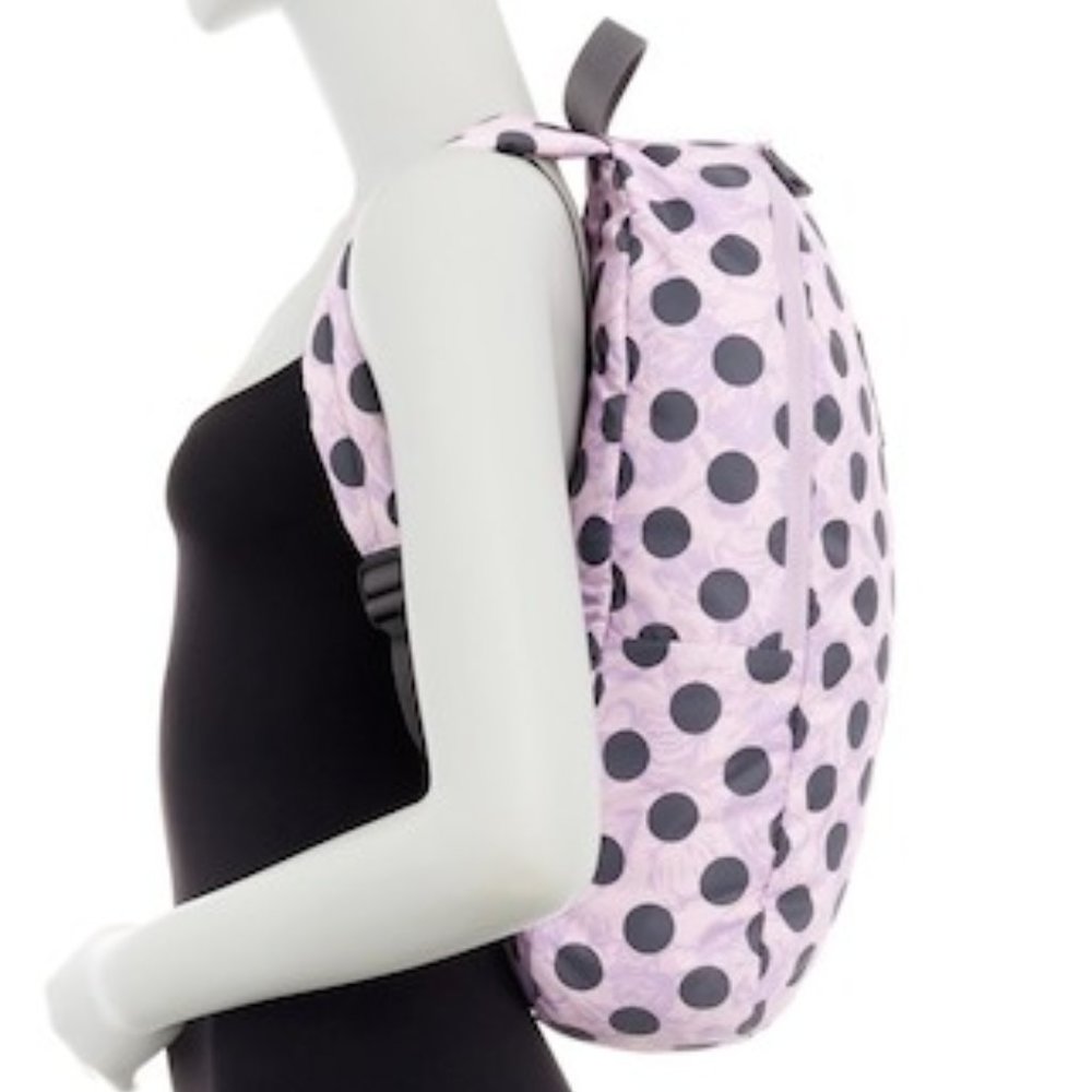 MARC JACOBS Packable Backpack Lavender Purple Pink Dots - Picture 2 of 5
